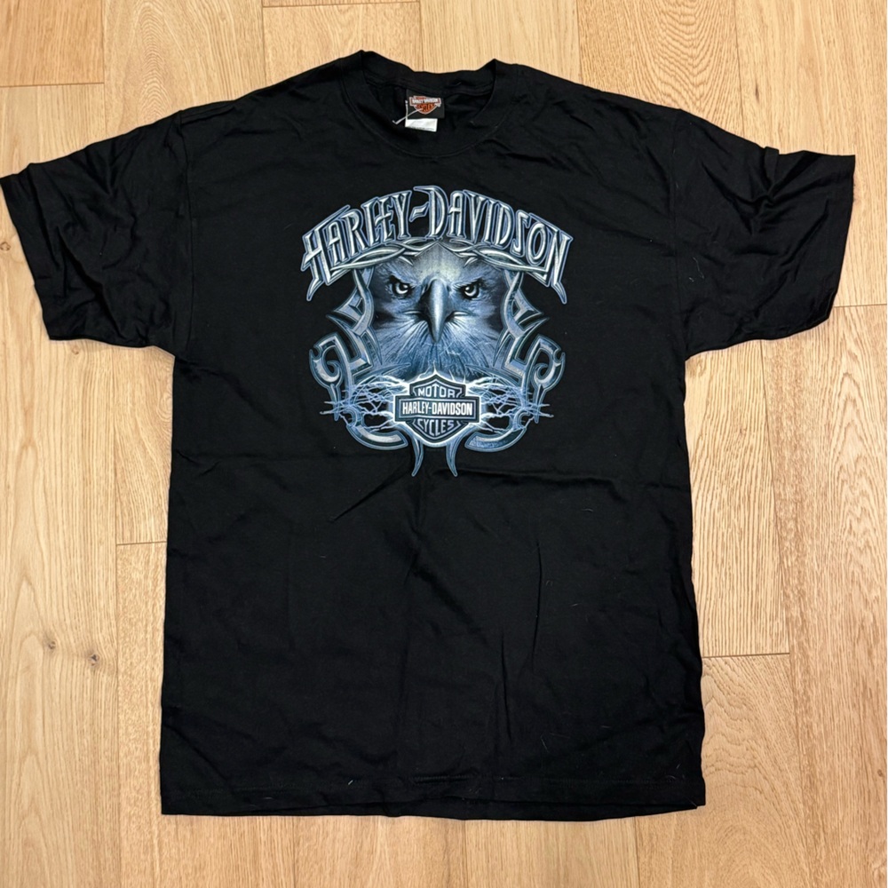 Toledo Harley-Davidson Black Tee with Eagle Graphic